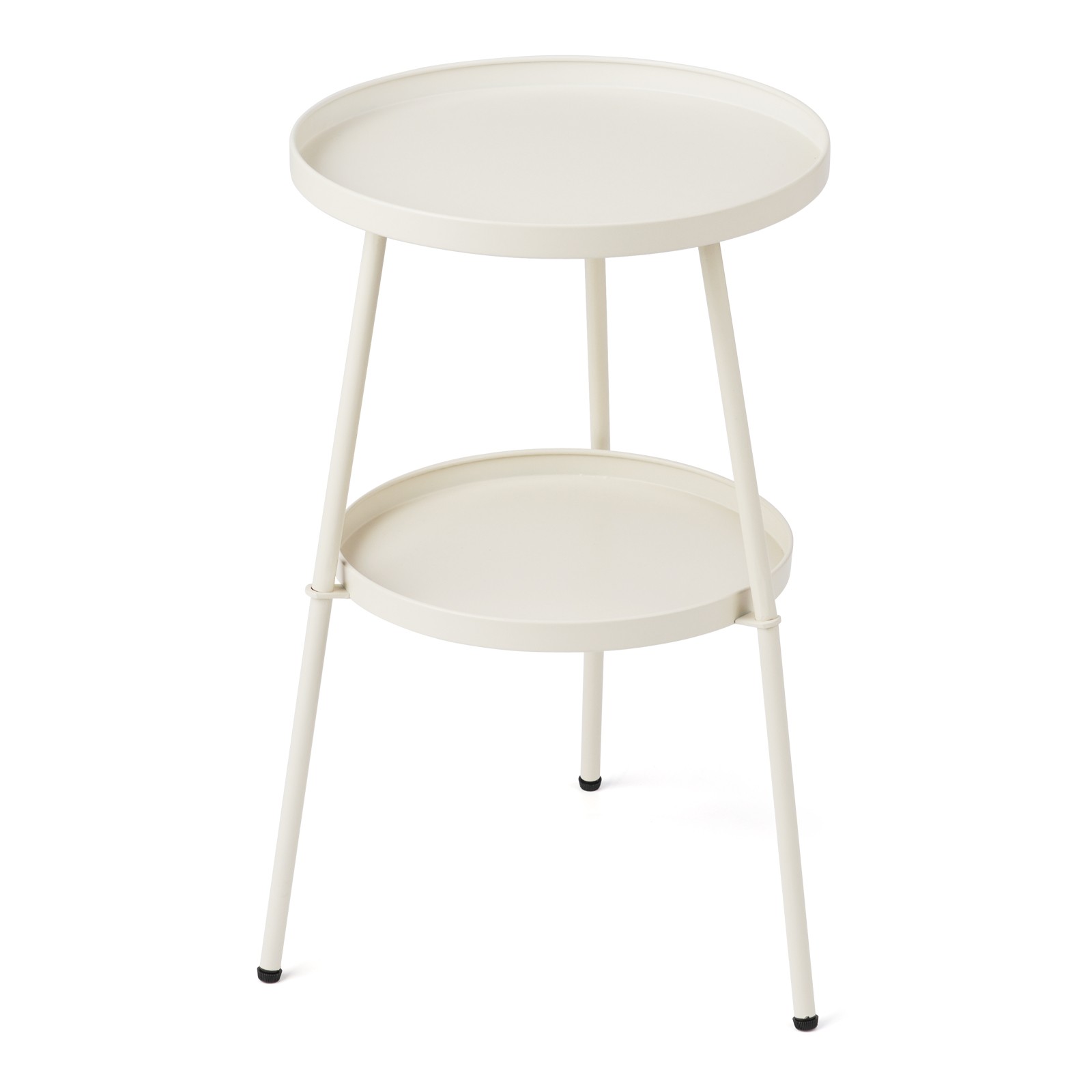 13″ Round Small Side Table, In/Outdoor Metal Coffee Table for Garden Patio