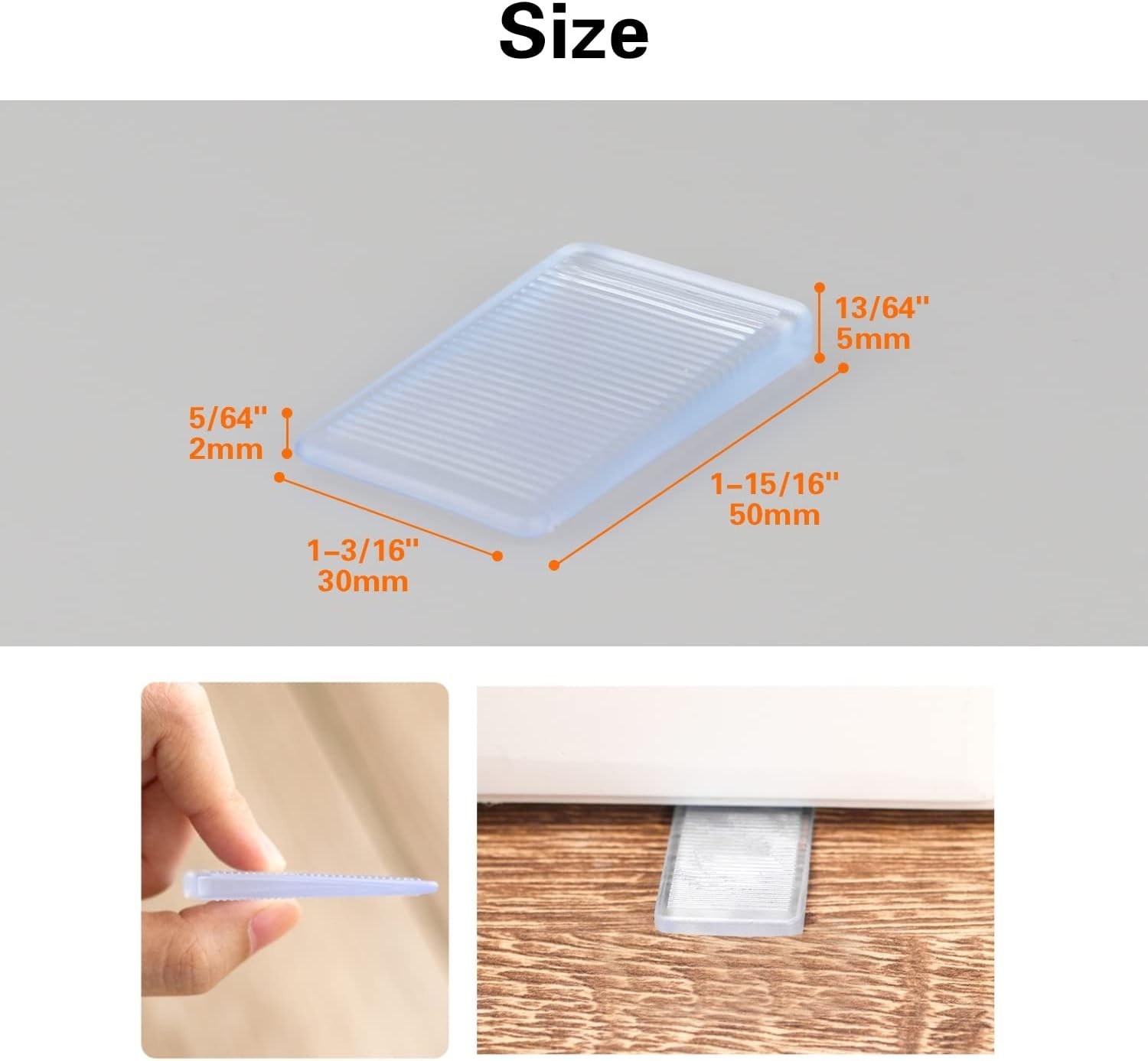8-Pack Clear Plastic Table Shims – Non-Slip Level Wedges for Furniture Stability