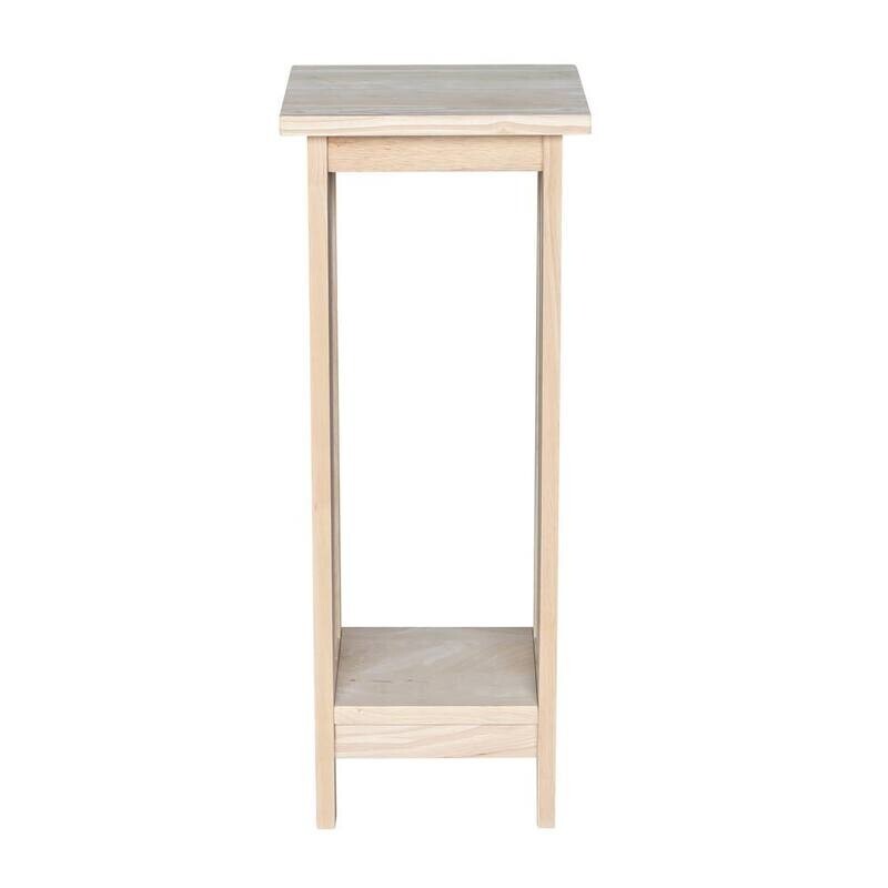 Narrow Small Plant Stand For Indoor Slim Shelf Tall Corner Accent End Table Wood