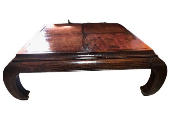 Lacquer Cedar & Oak Ming Style Chow Leg Table