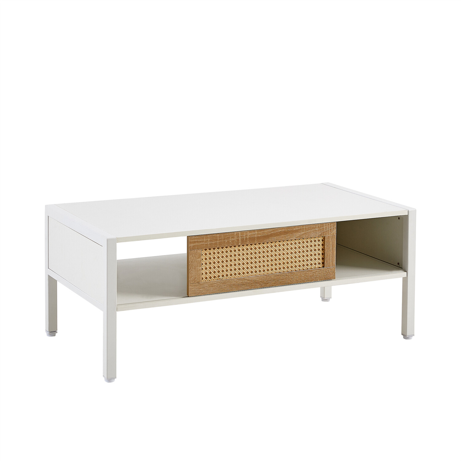 40″ Coffee Table Center Cocktail Table Rattan Side End Table for Living Room US