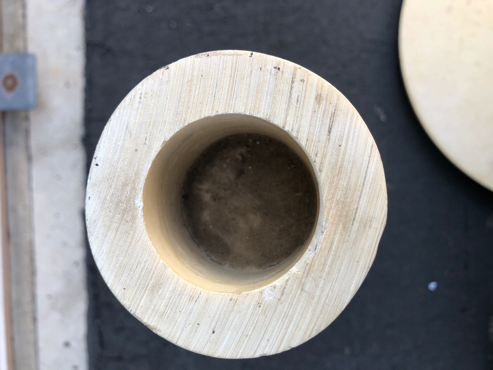 Vintage Asian Solid Resin With Embossed Carved