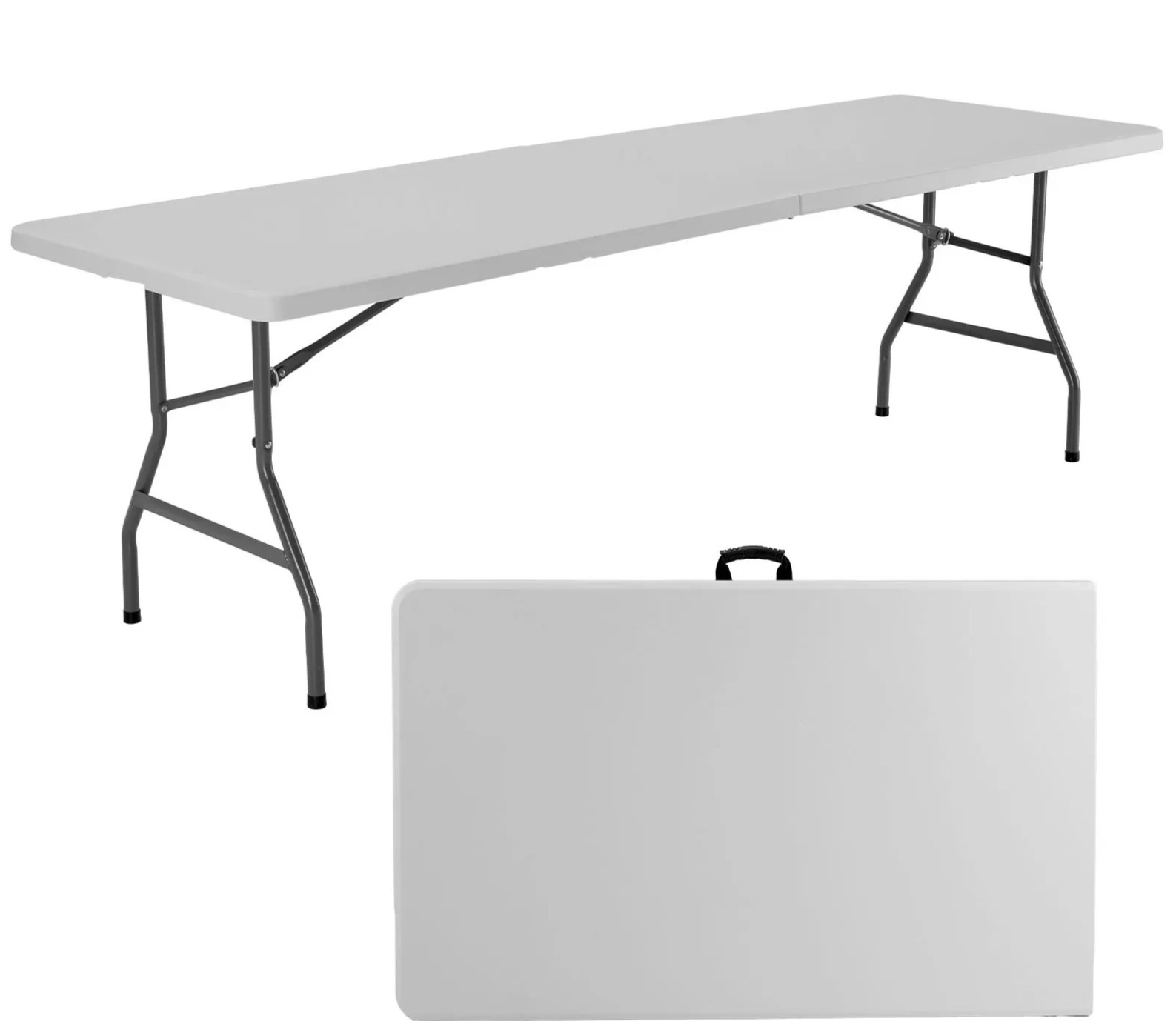 Folding Table Outdoor Indoor Heavy Duty Portable Table with Carrying Handle For