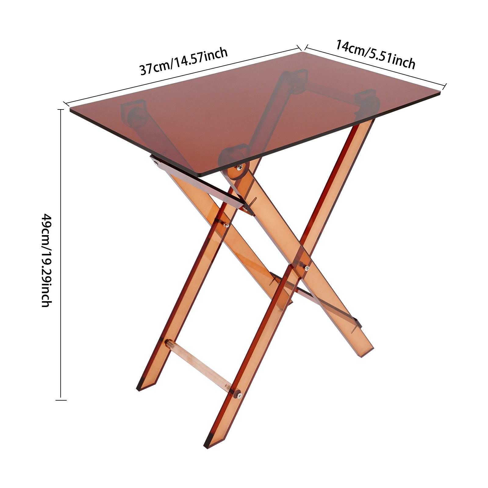 Acrylic Folding Table Foldable Dining Table Cafe Yard Sofa Side Coffe Table Desk