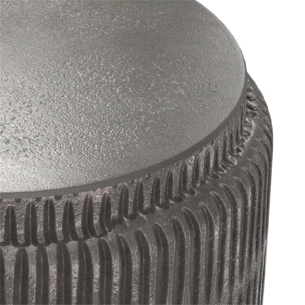 Juno Modern Industrial 15″ Wide Metal Side Table in Graphite &Fully Assembled