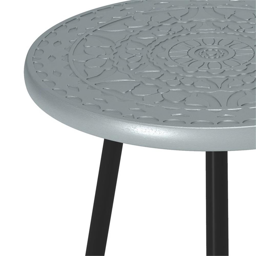 Sherbourne 17 inch Wide Metal Side Table in Gray