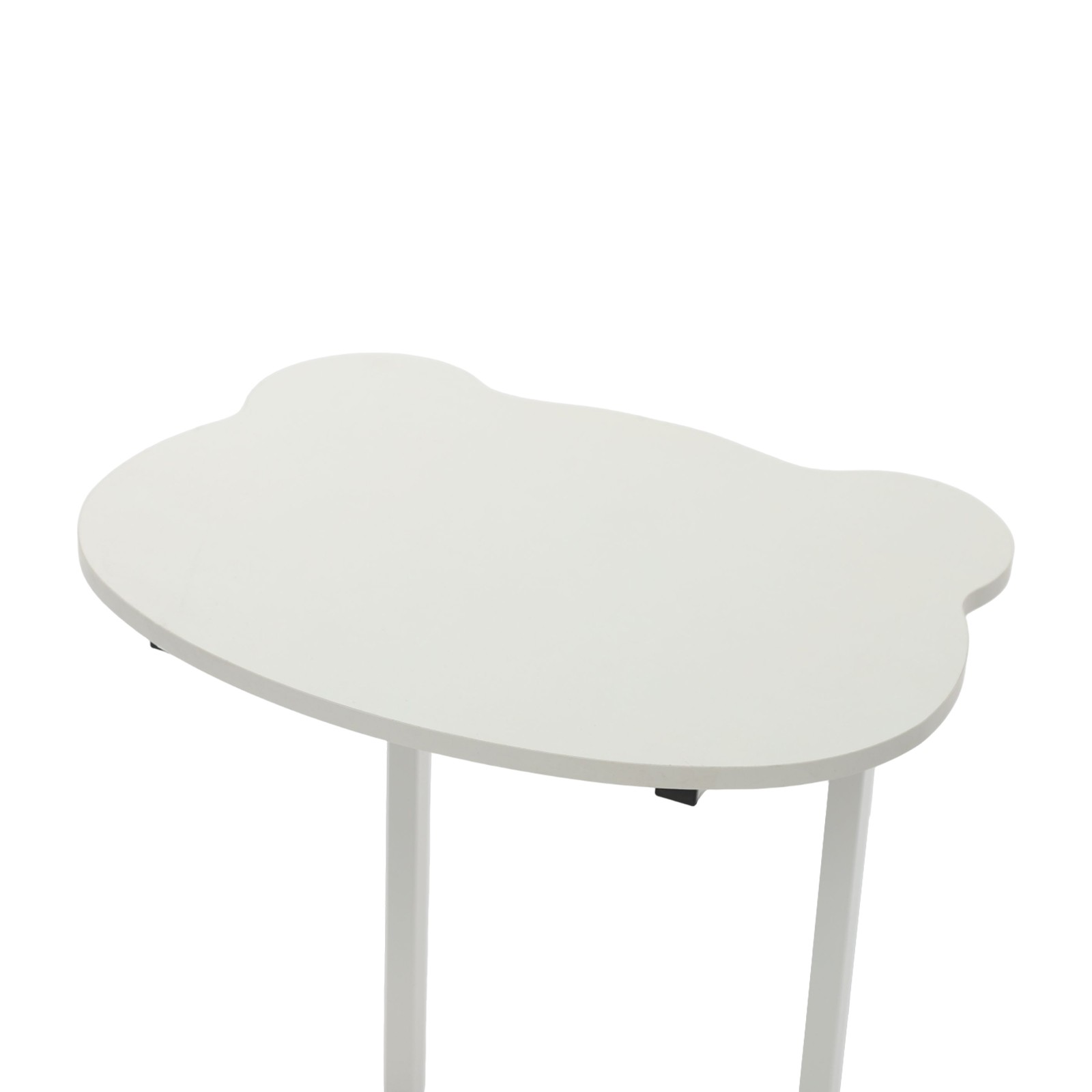 C Shaped Side Table w/ Wheels End Table for Small Space C Table for Couch Sofa