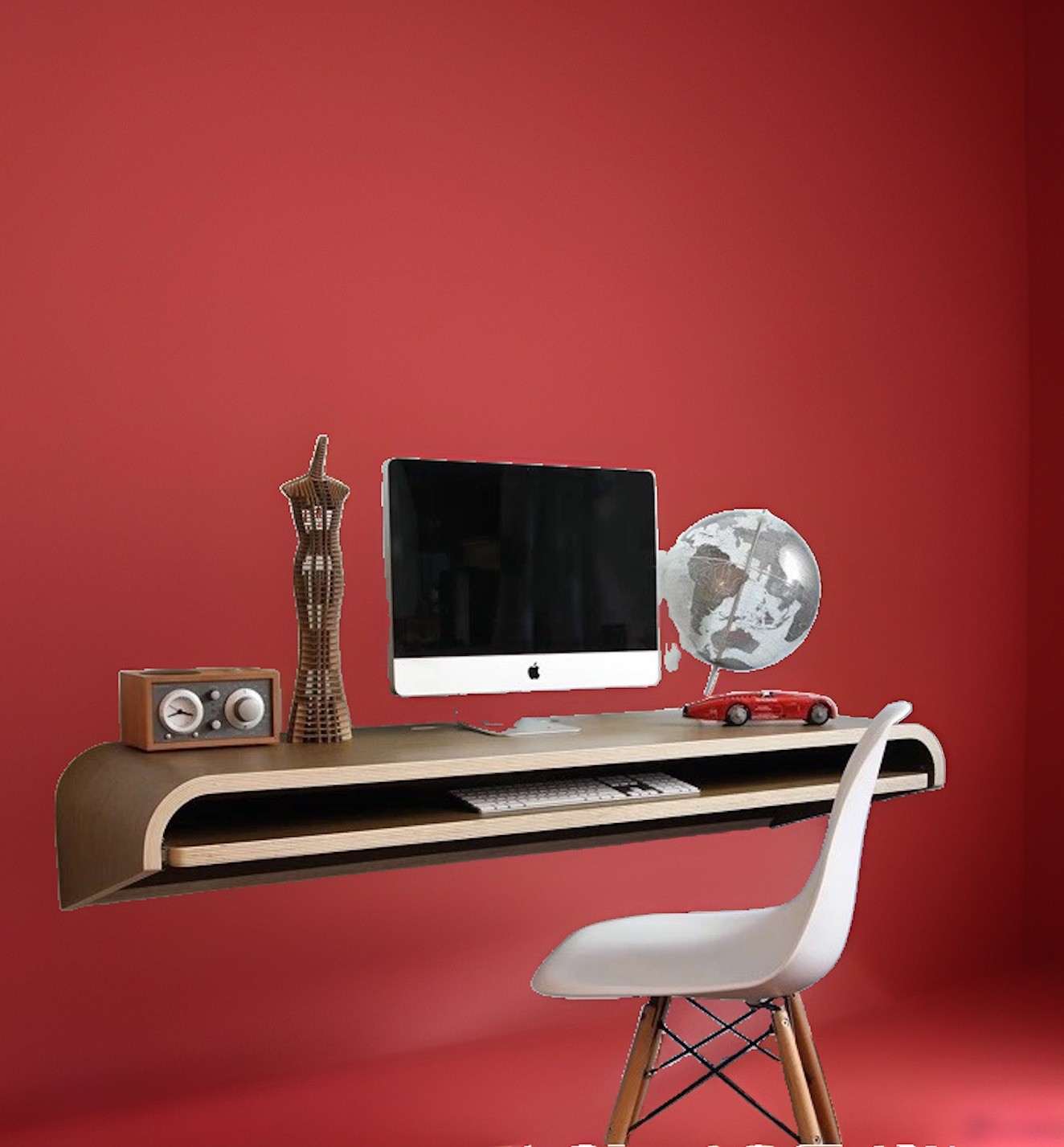 Custom Dario Antonioni for Orange22 MINIMAL FLOAT Wall Desk “50 X 16X8” ~ Rare