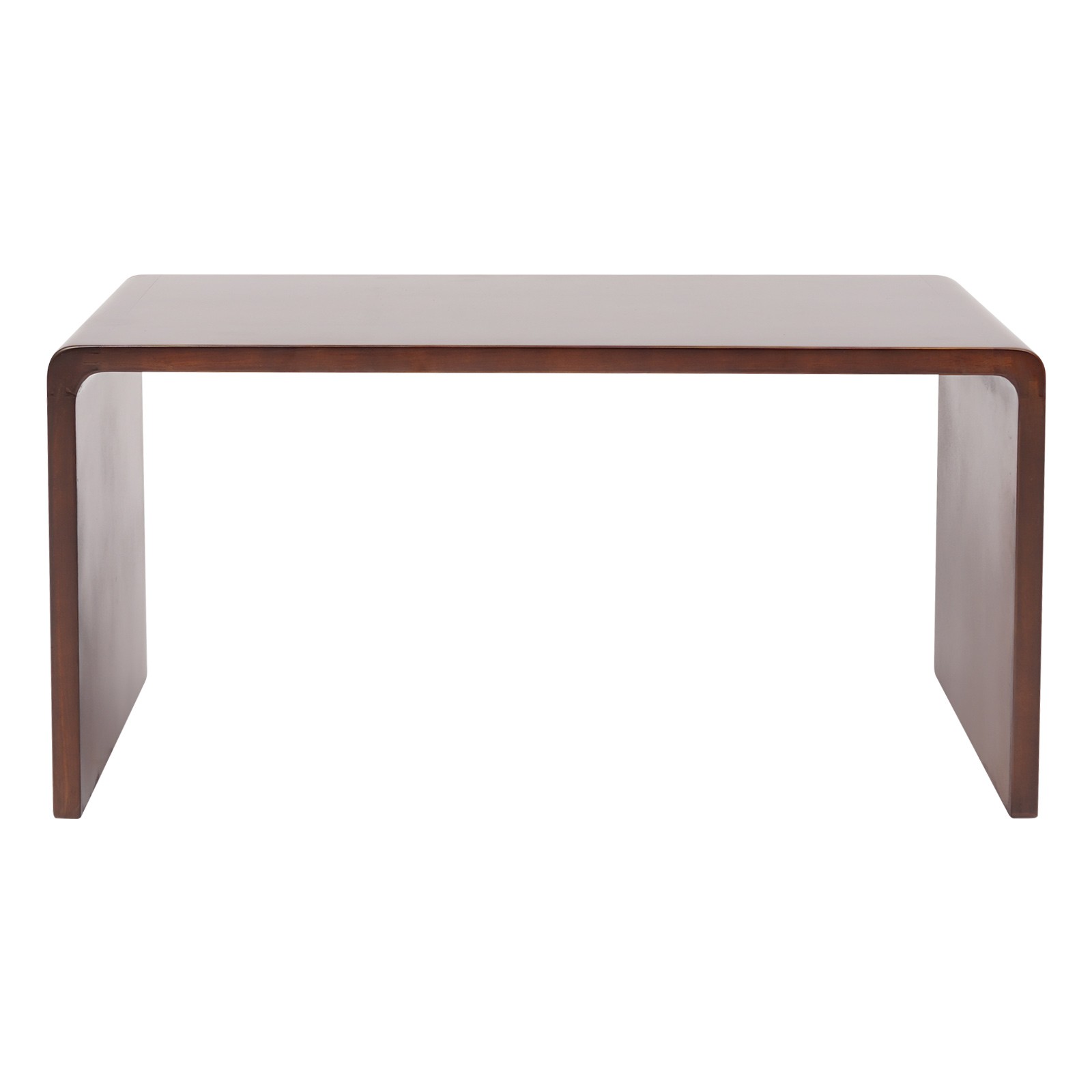 12*12*24in Free Standing Wood End Table C Shaped Sofa Side Table Walnut Brown