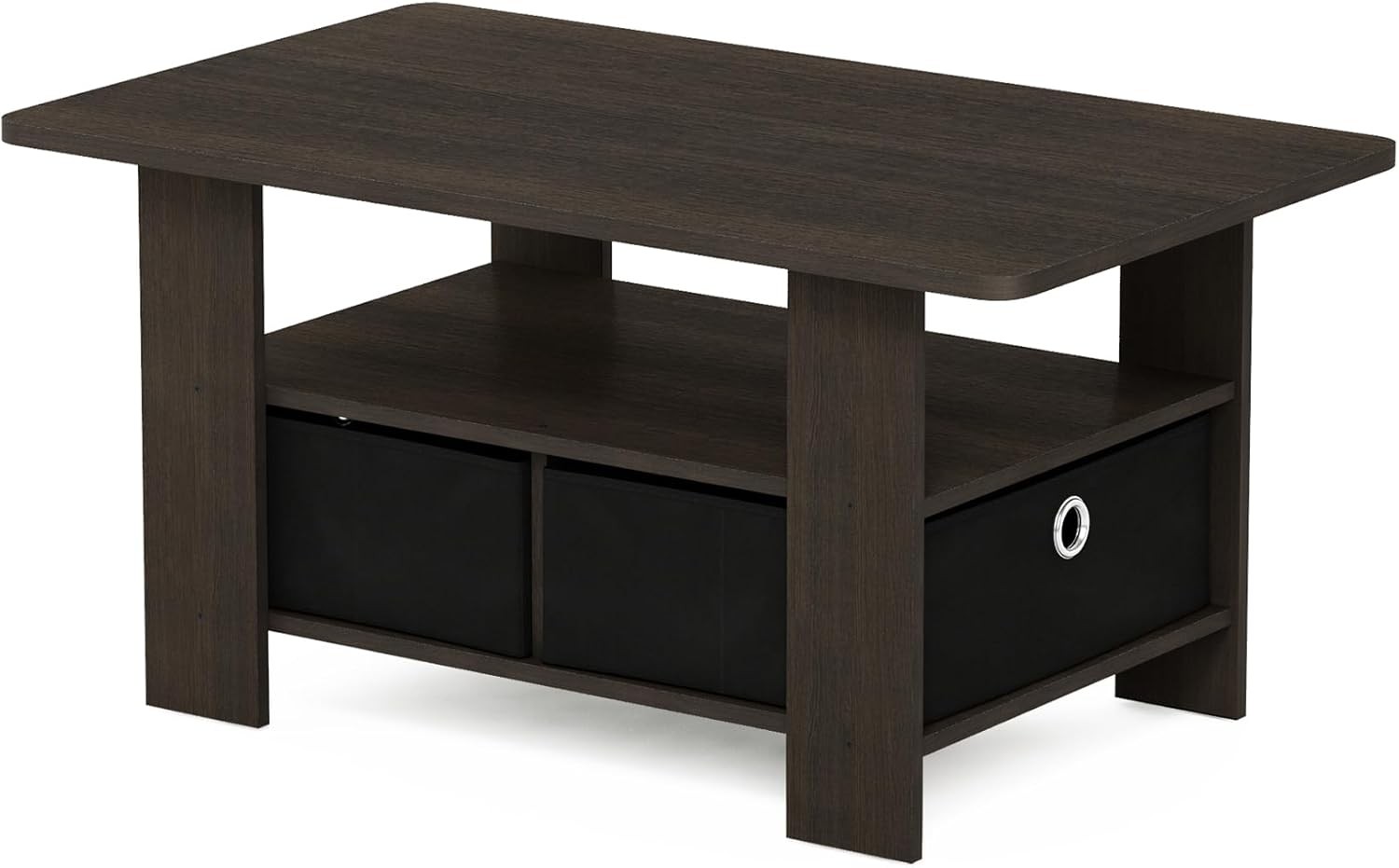 Turn-N-Tube Coffee Table 31.22D x 15.5W x 15.8H in French Oak Grey/Black/Black