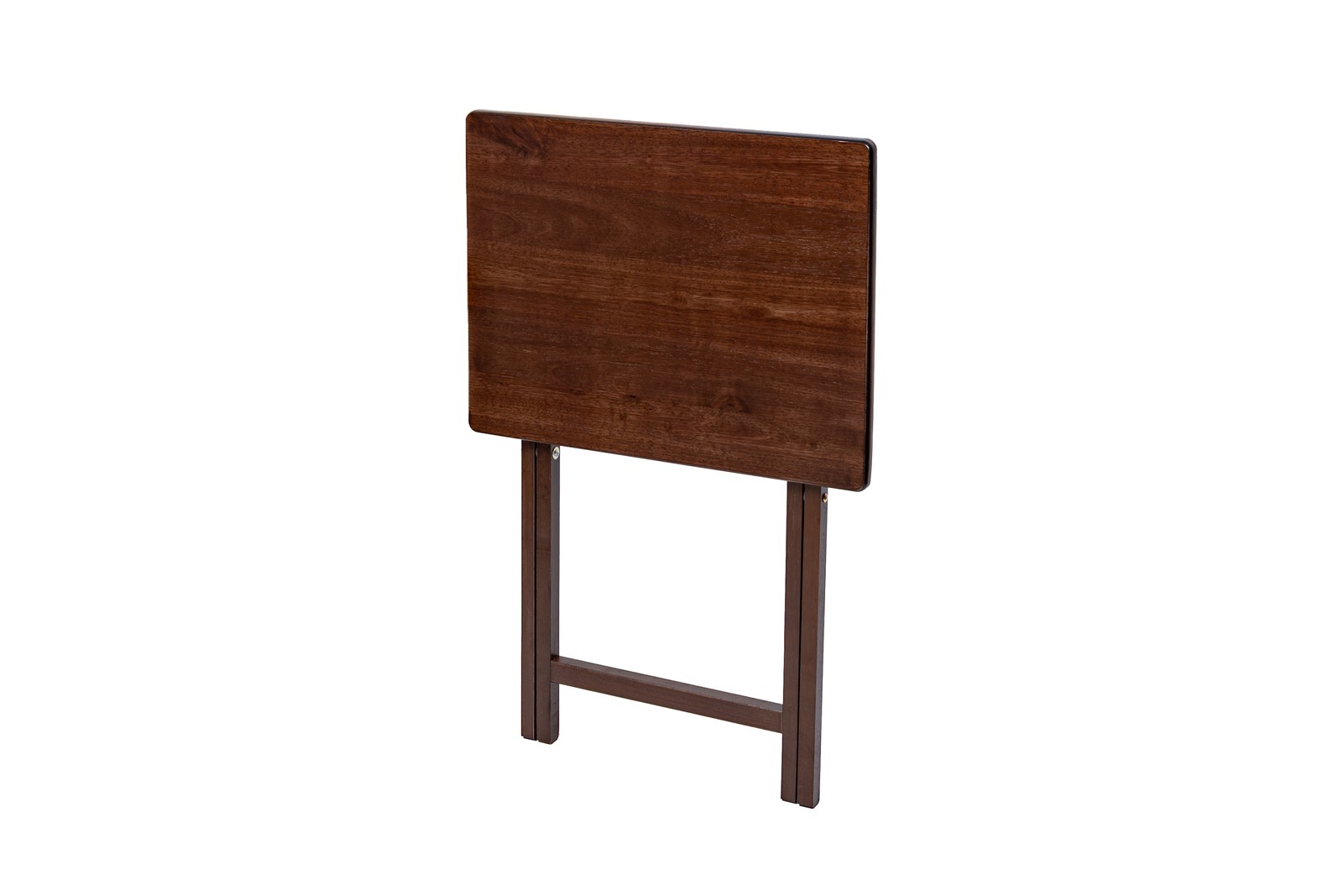 Rubberwood Folding TV Tray Table, Walnut (Set of 2)