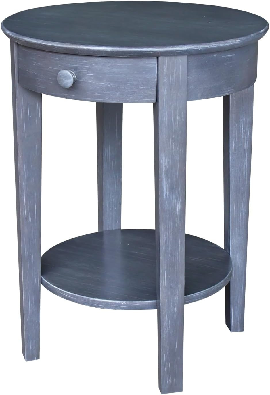 Heather Grey Accent Table with Drawer – Stylish & Sturdy for Any Room
