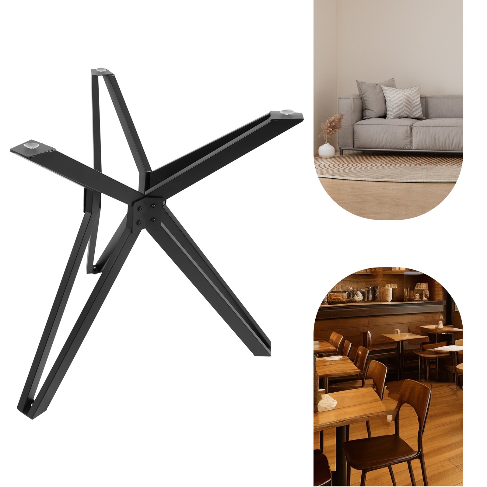 Metal Table Base 26*28.4in Heavy Duty Legs for Glass Marble Wood Table Tops