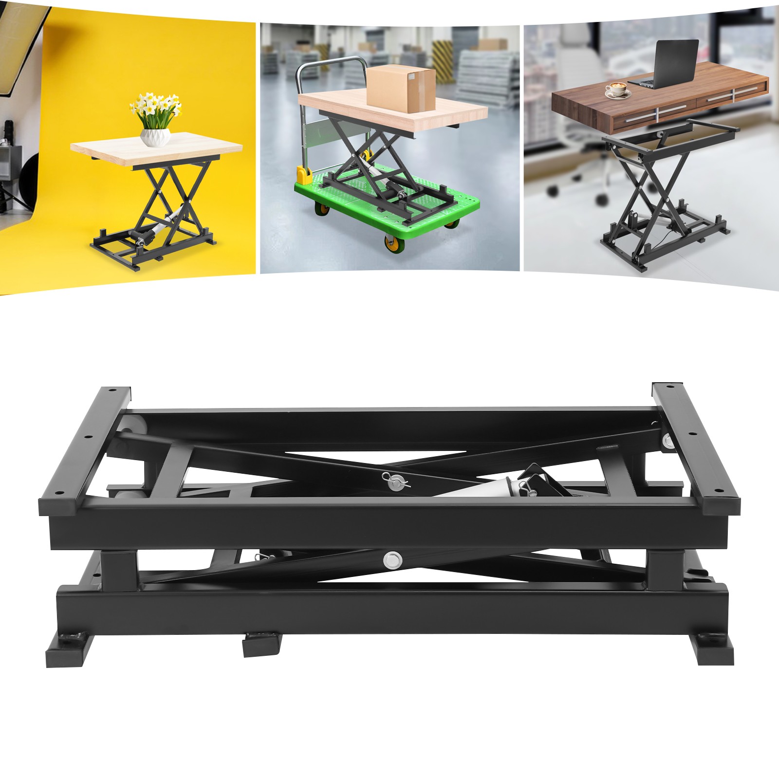 350LB Electric Scissor Lift Table with Remote Control Adjustable Height