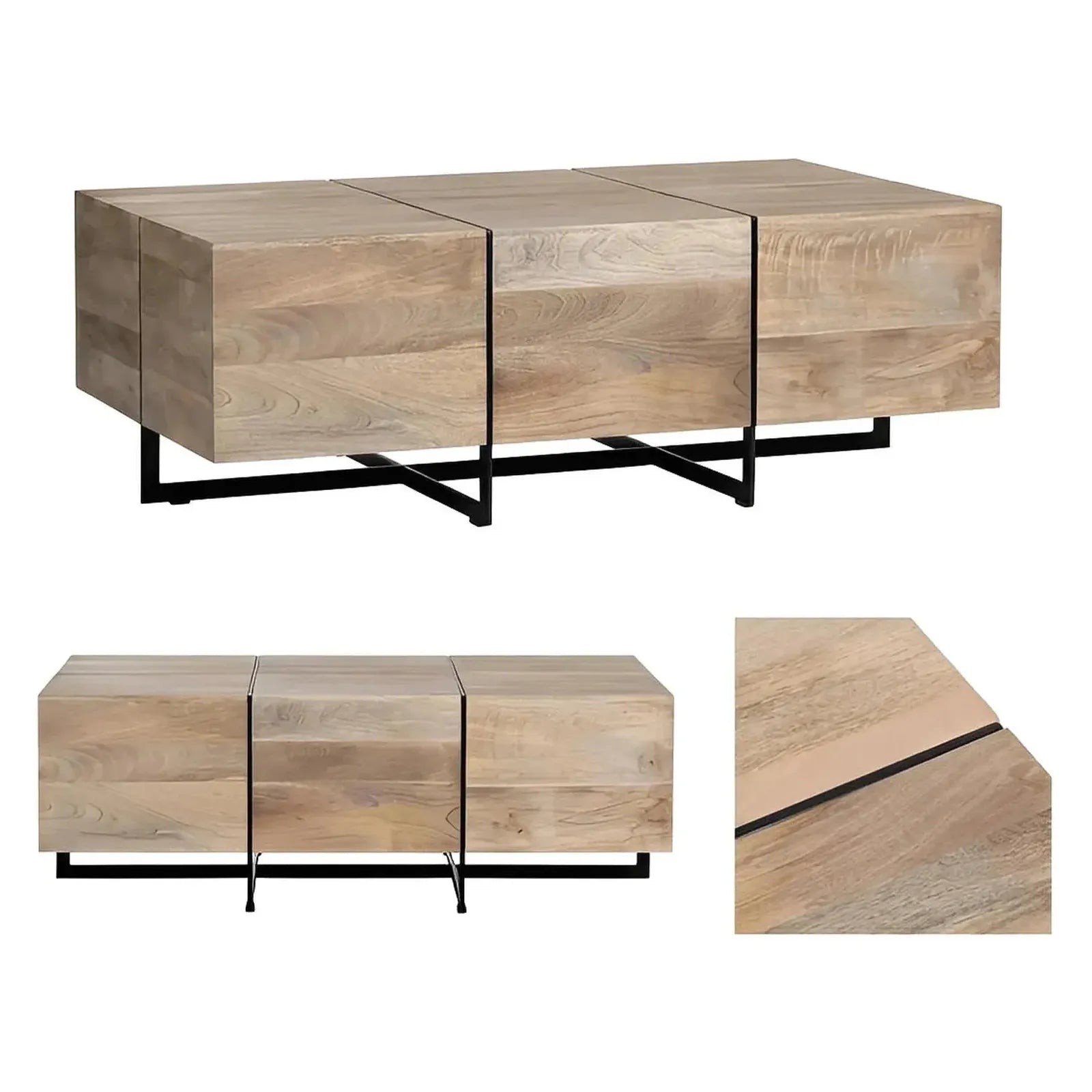Westglen Block & Iron Cocktail or Coffee Table