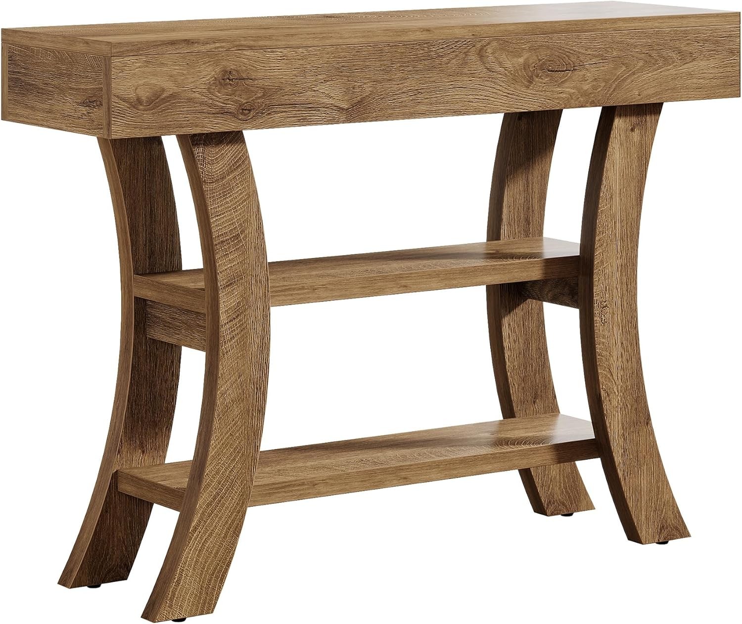 41″ Small Console Table Farmhouse Narrow Entryway Table with Storage Shelves