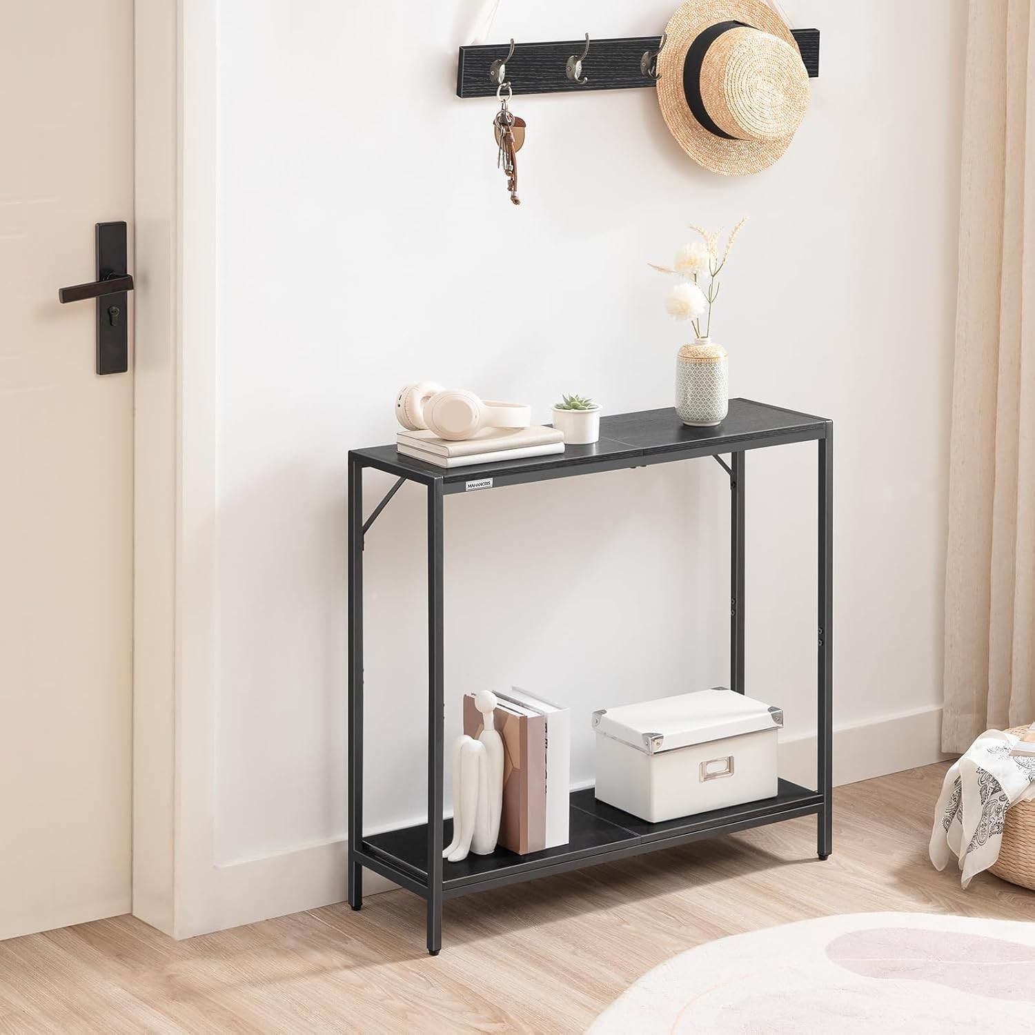 Space-Saving 2-Tier Console Table – 30” Entryway Table, Sturdy, Easy Assemble