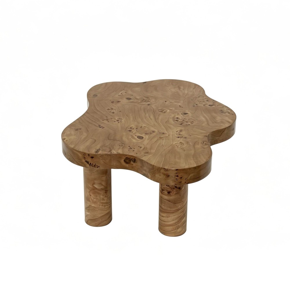 Cloud Coffee Table 40″, 4 Round Legs, Tree Knot Pattern, Modern for Small Space