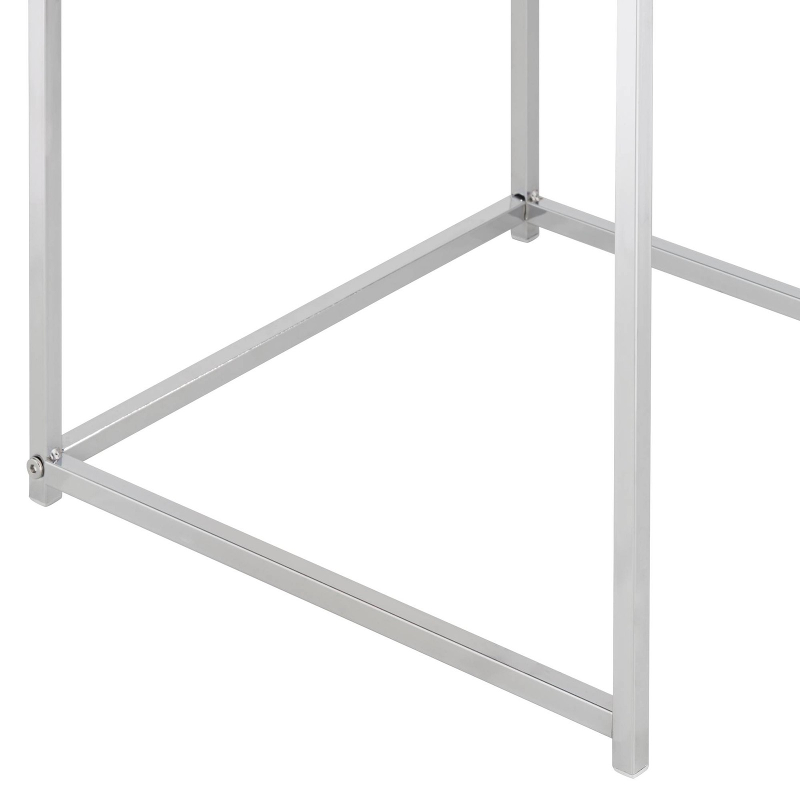 Rodney Chrome and Clear Glass Nesting Table Set of 2