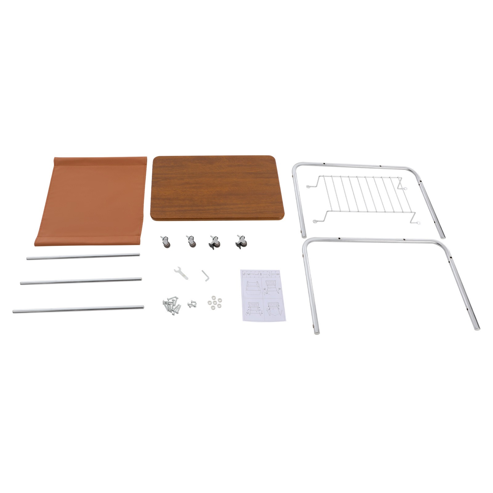 Sofa Side Table,C-Shaped End Table with Universal Wheels,End Table living room
