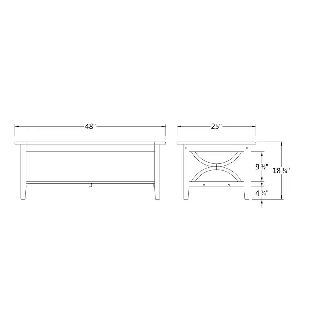 Kinsley Natural Teak Wood Outdoor Coffee Table