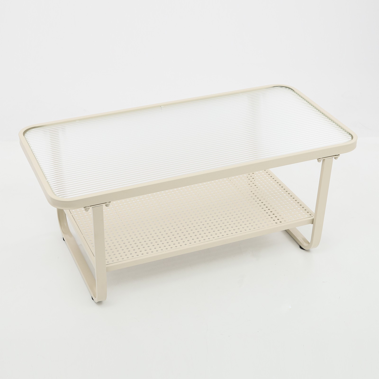 100*50*42cm Coffee Table Living Room Storage Coffee Table 2-Tier Coffee Table