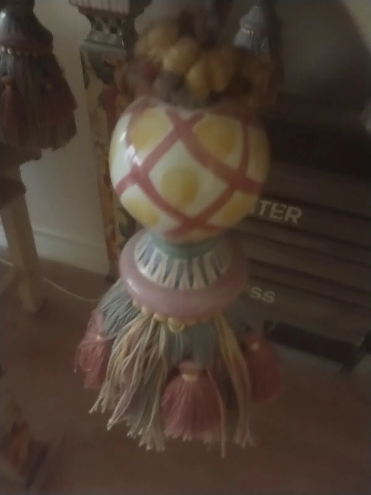 Mackenzie Childs Tassel Table – MINT condition!
