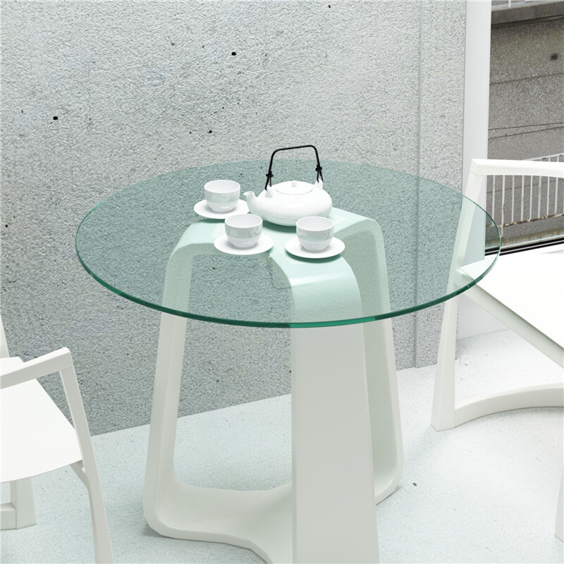 20″-36″ Inch Round Tempered Glass Table Top 1/4″ Inch Thick Flat Polished Edge