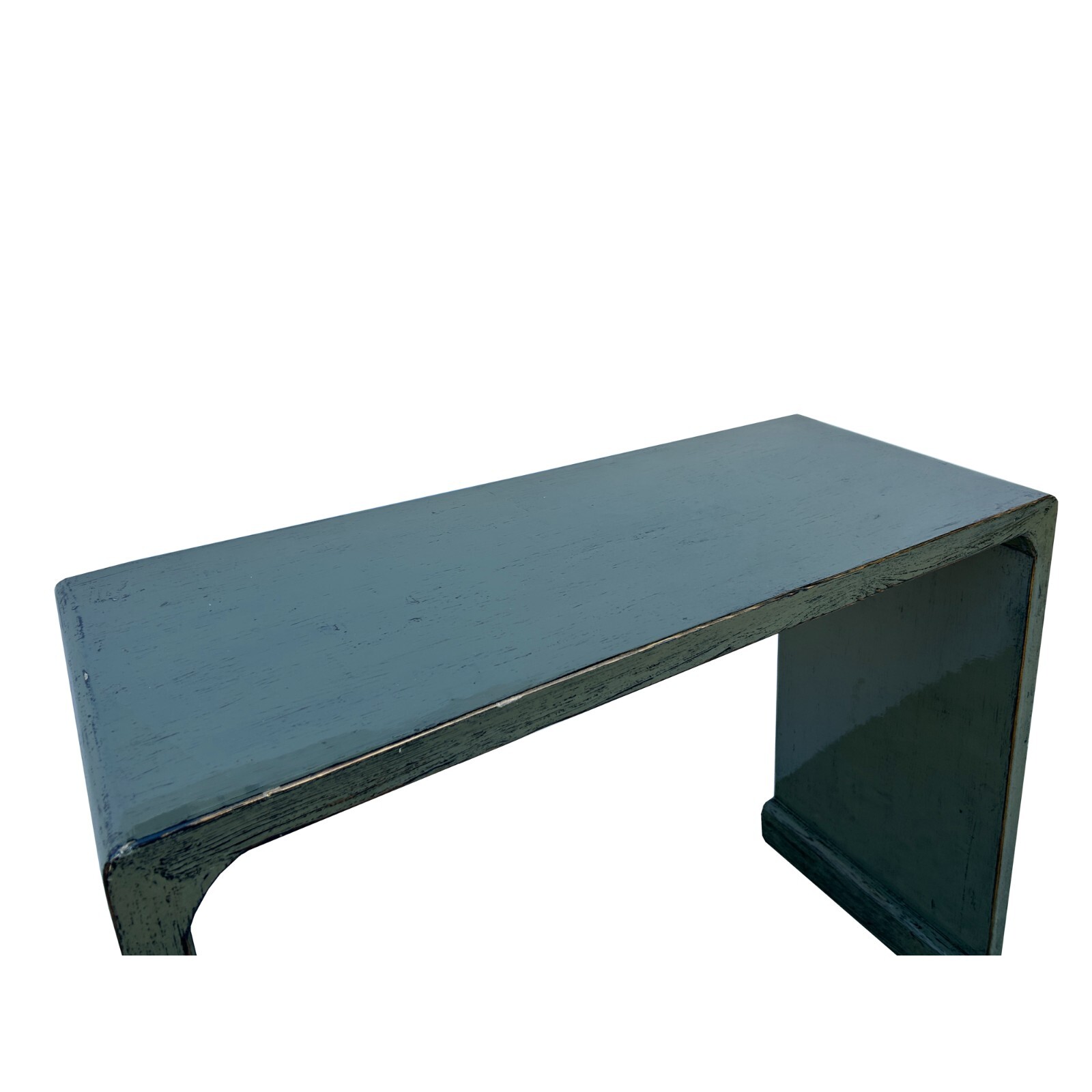 Minimalistic Gloss Gray Lacquer Rectangular Console Foyer Side Table ws4478