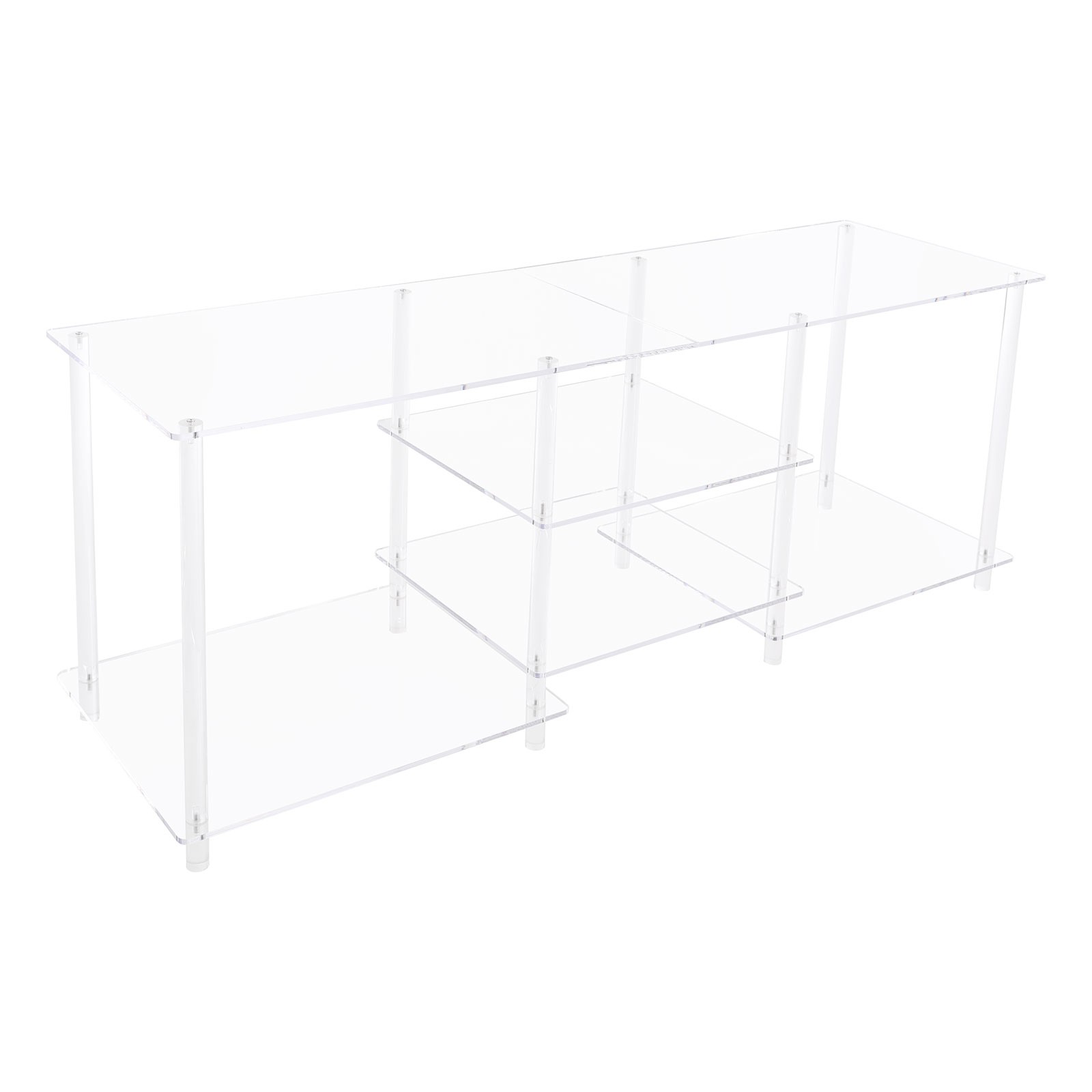 55.1*15.7*22.4in Clear TV Console Table Acrylic TV Stand Media Console Table