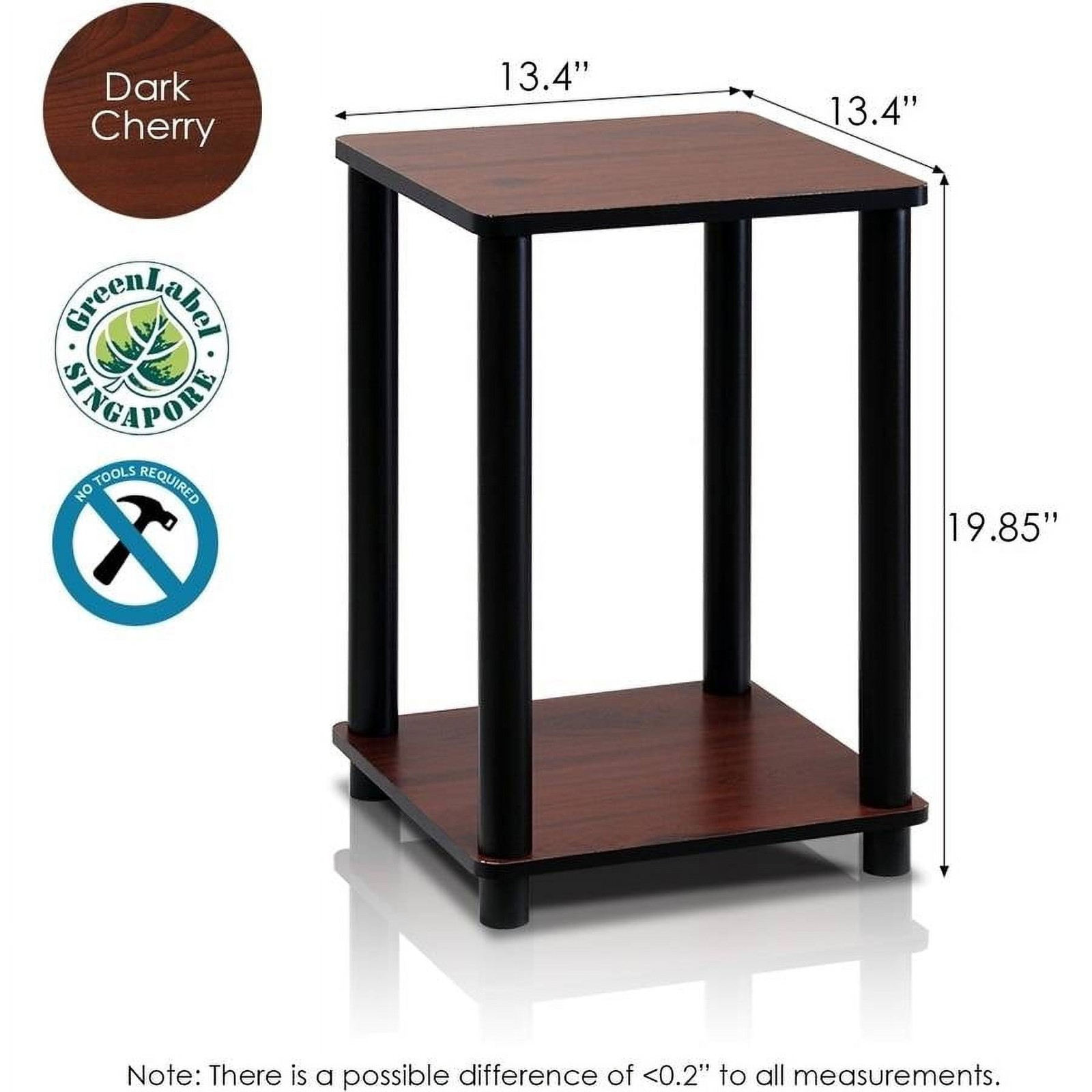 End Table Brown & Walnut W/ Easy Assembly & Versatile Use for Any Room