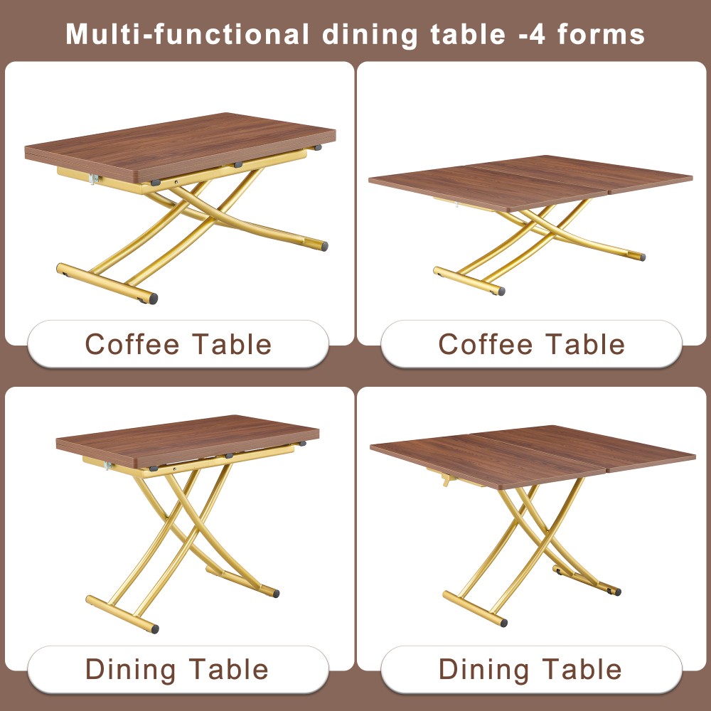 Adjustable Height Lift Table Desk for Dining, Office & Coffee Table