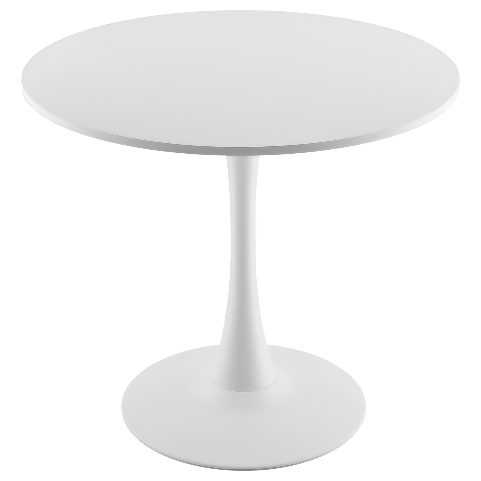 32 in Round Dining Table Wood Kitchen Table for 2-4 Person White (Only Table)