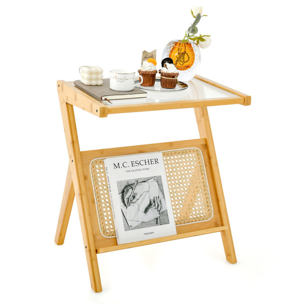 Modern Bamboo Edge Table Natural