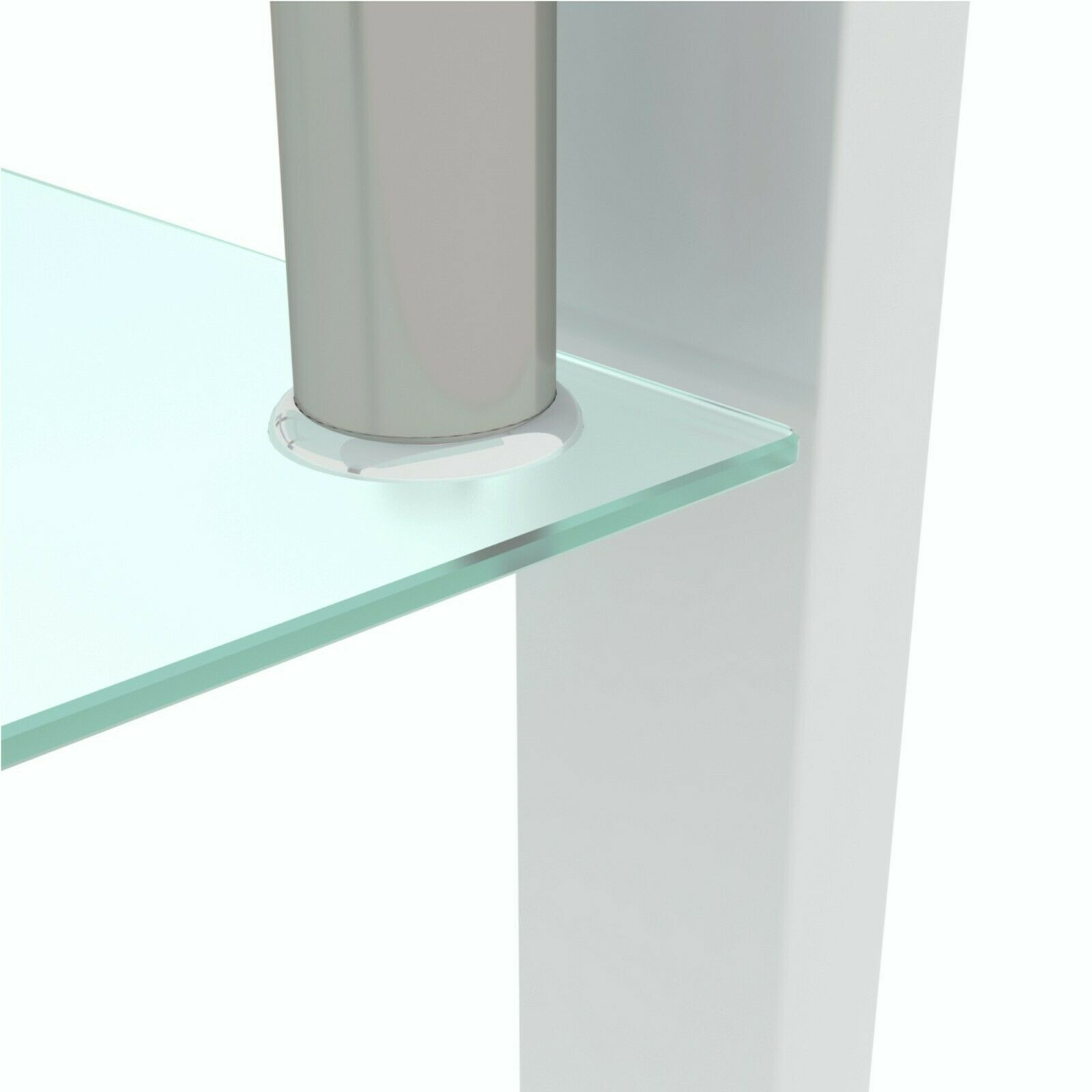 Modern Side Center Tables Rectangle Coffee Table Glass Living Room With Shelf
