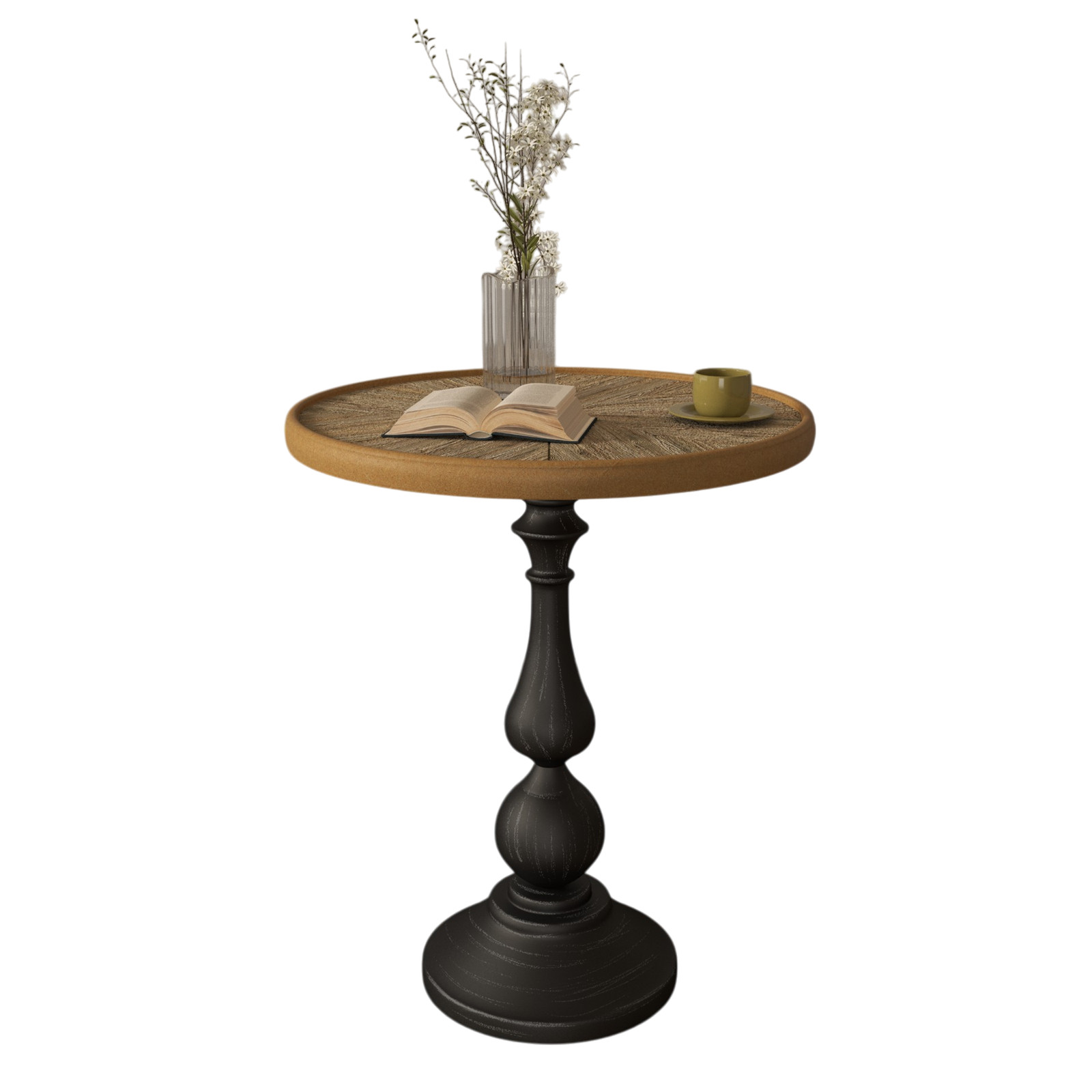 Wooden End Tables Retro Side Table Coffee Side Table Small Round Tea Table