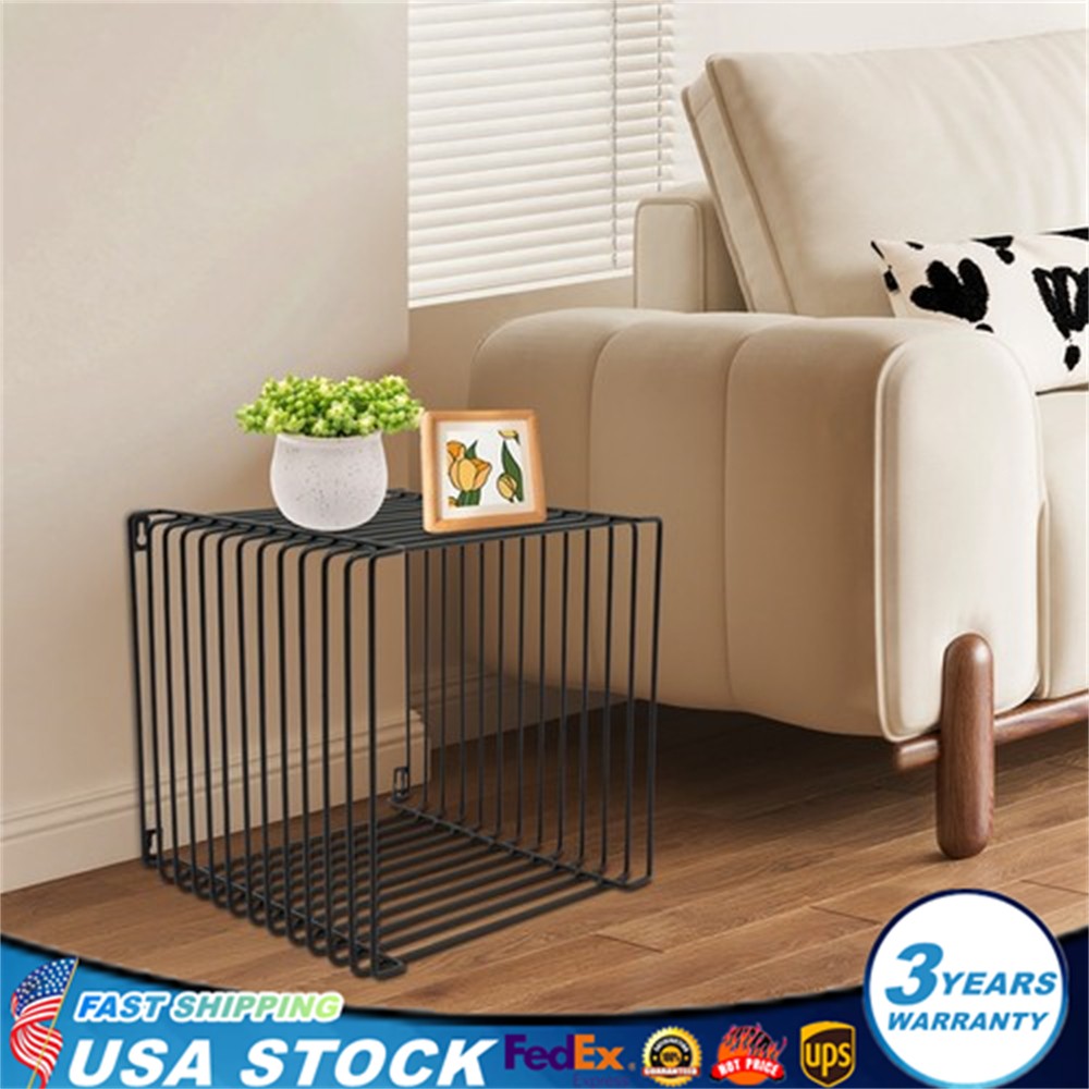 Linear Side Table Square Geometry Retro End Desk Multi-Purpose Tables Furniture