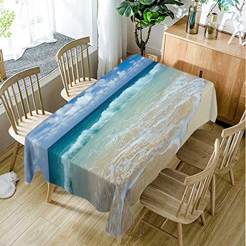 Seascape Table Cloths Rectangle Ocean Beach Clouds Coast Sky Nature Wave