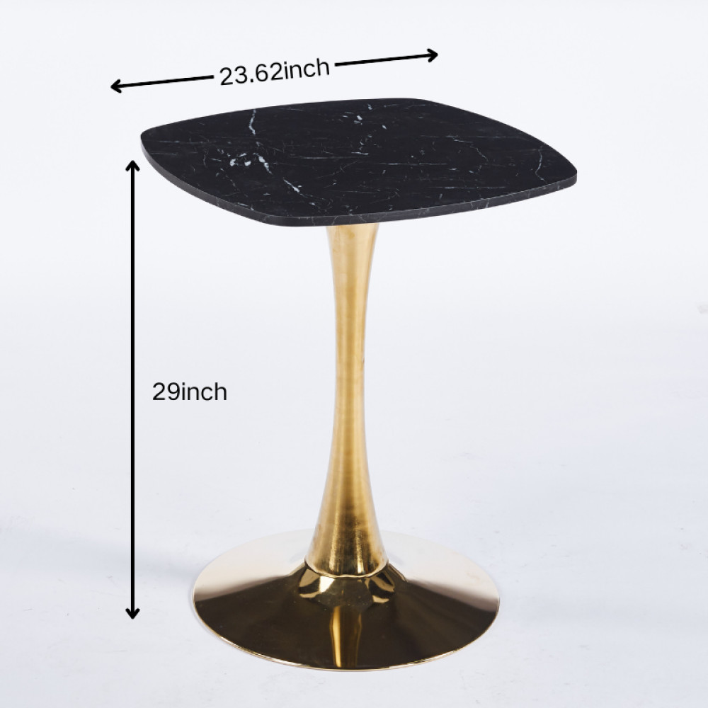 Square Tulip Dining Table for 2-3 Persons, 24 Inch Small Kitchen Table with Stur