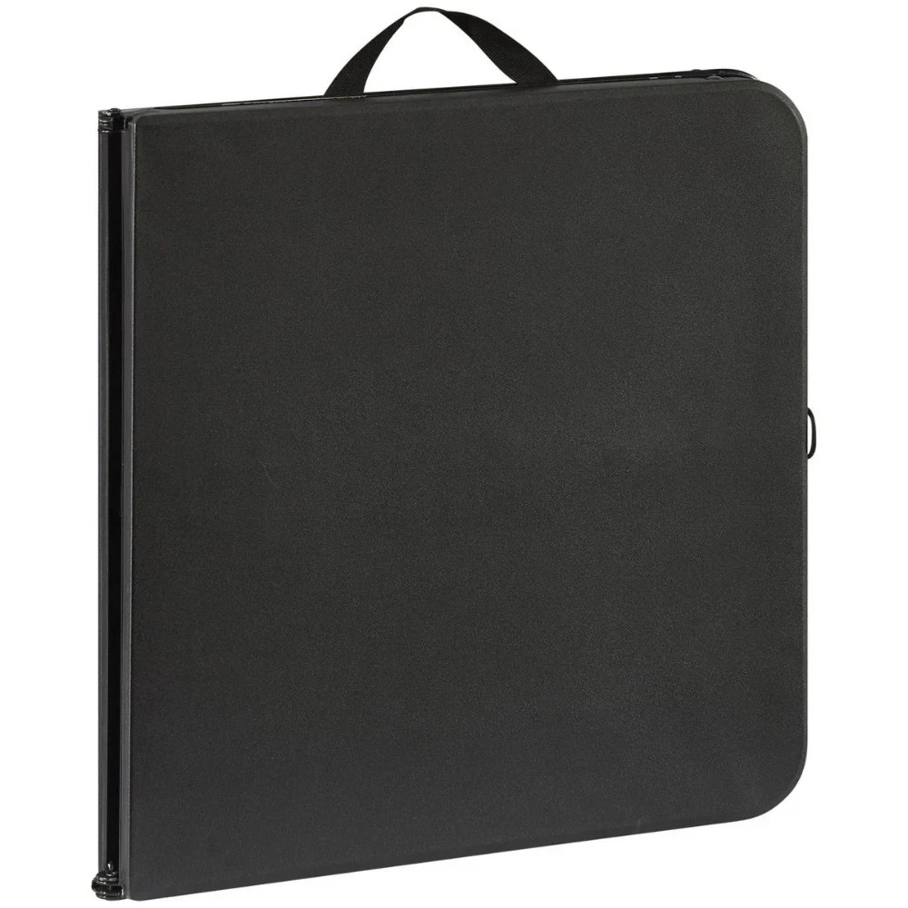 Mainstays 4 Foot Fold-in-Half Adjustable Folding Table, Rich Black – NEW