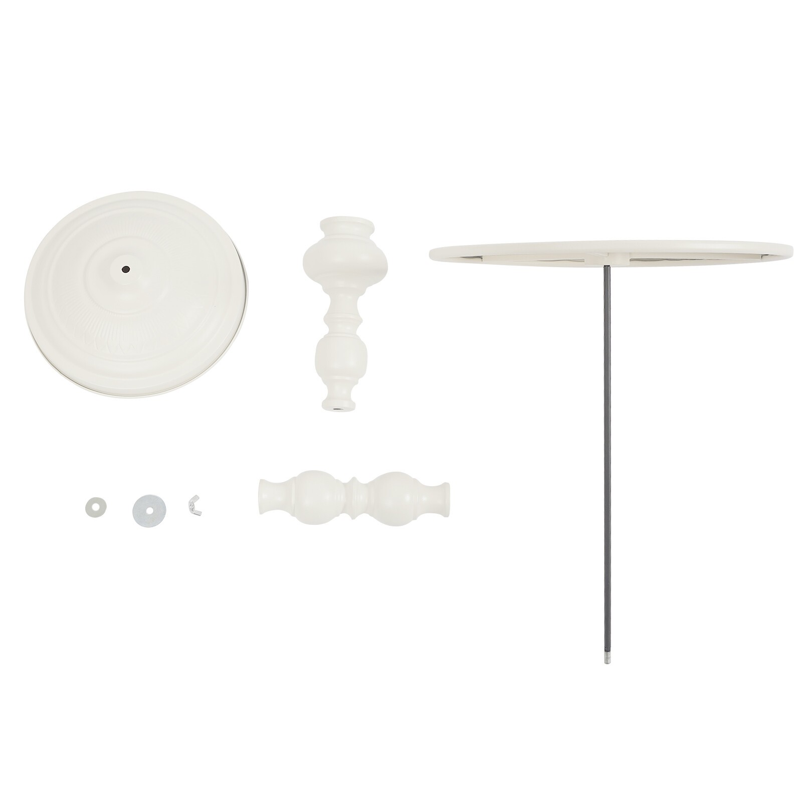 Round Side Table Retro Coffee End Table Small Accent Pedestal Table White Home