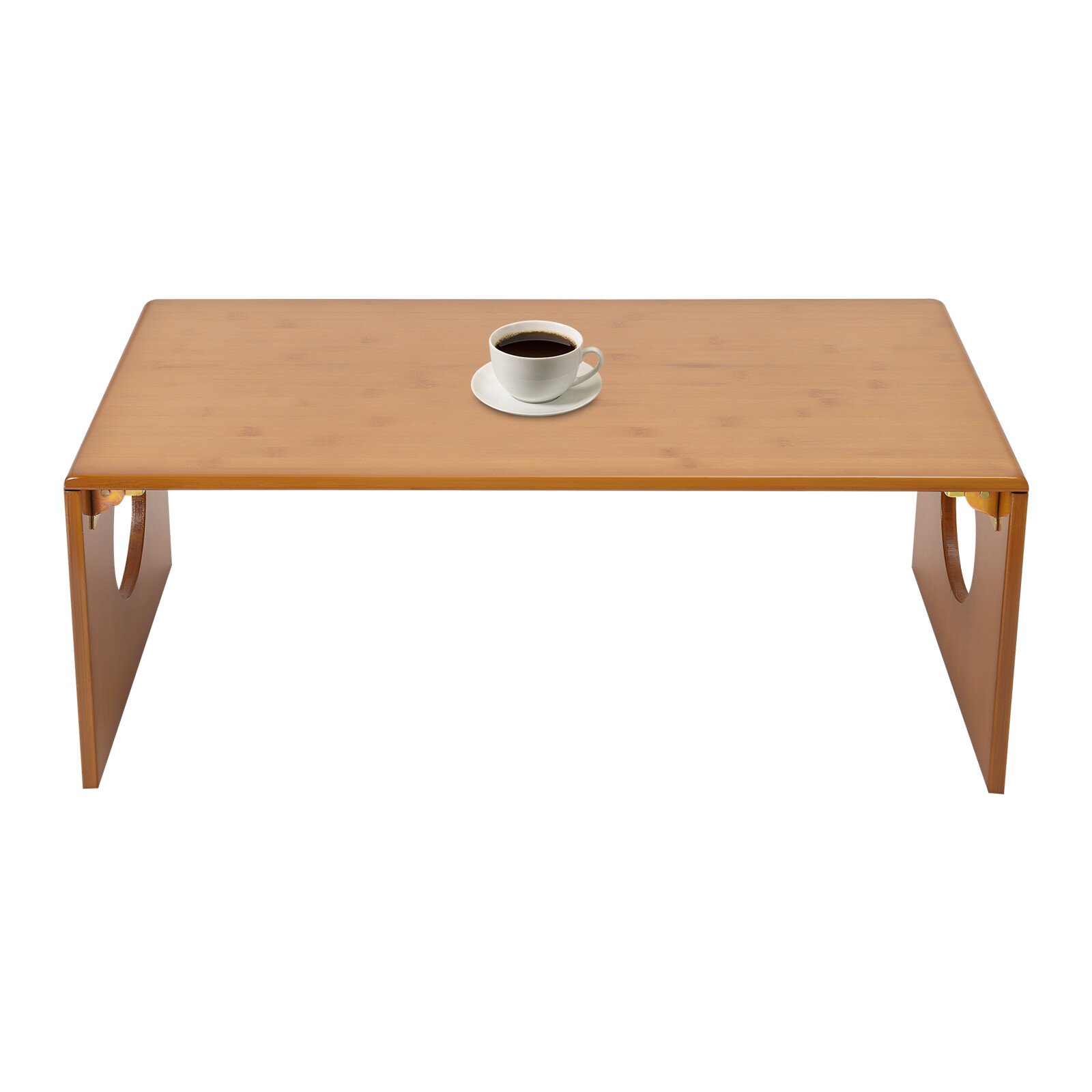 Folding Low Floor Coffee Table Foldable Portable For Sitting On The Floor Brown
