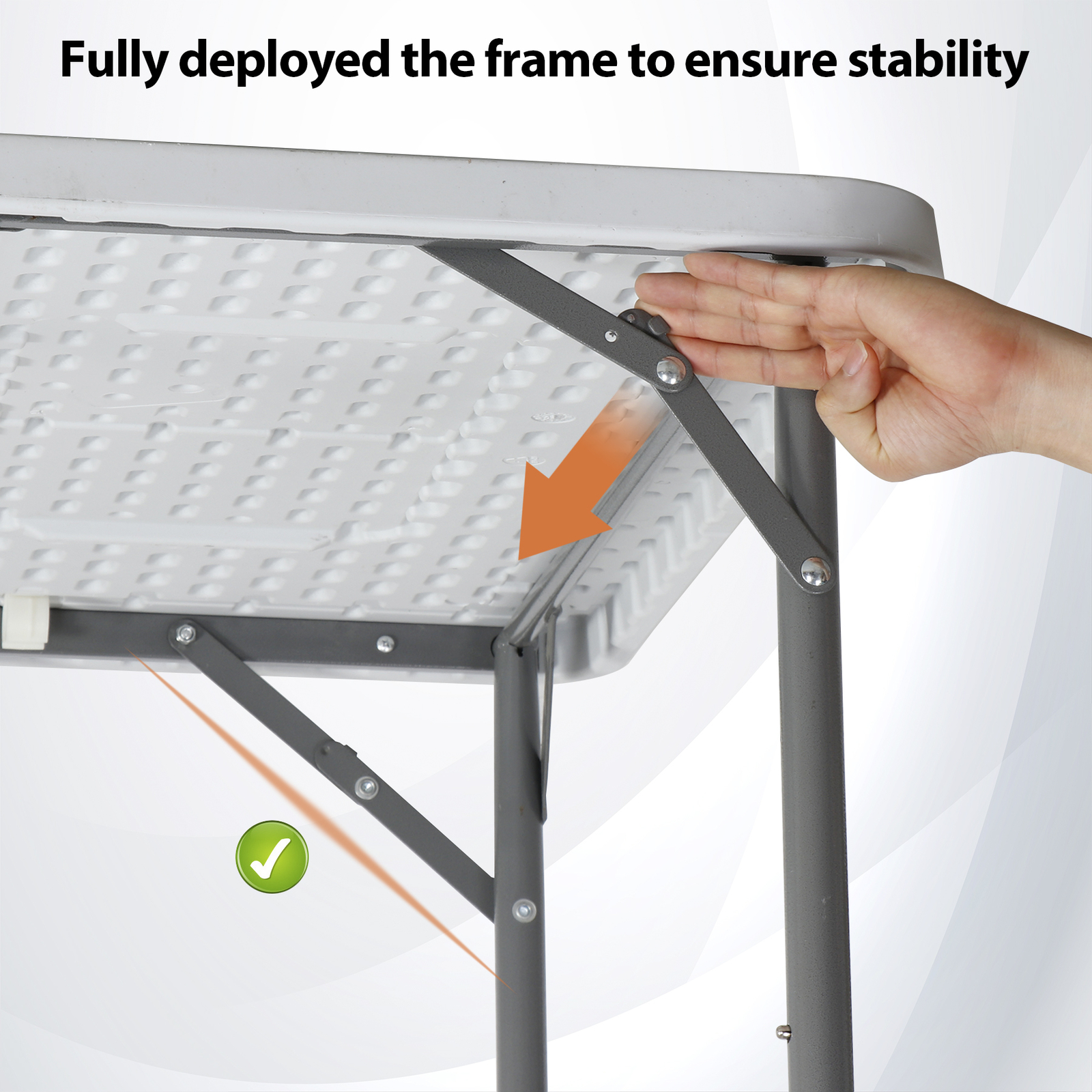 3 Foot Square Folding Card Table Indoor Outdoor Plastic Table w/Carrying Handle