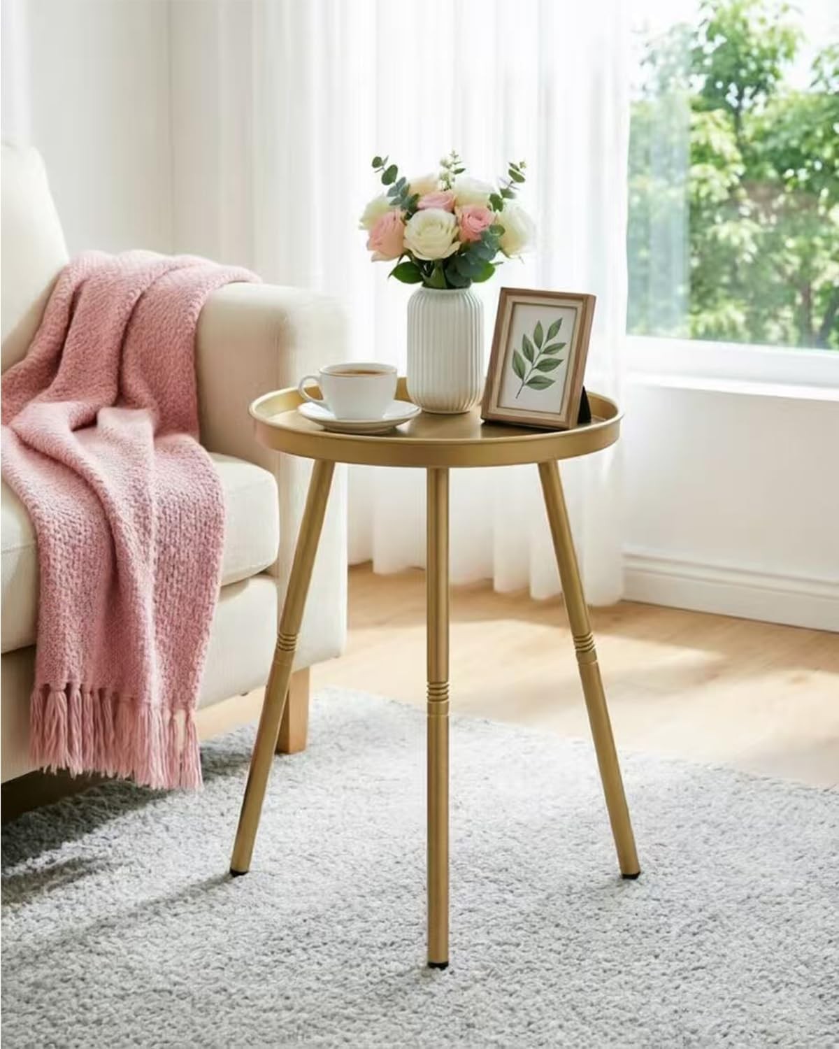 Side Table End Table Any Room Small Side Tables Small Spaces All Matte Black W/