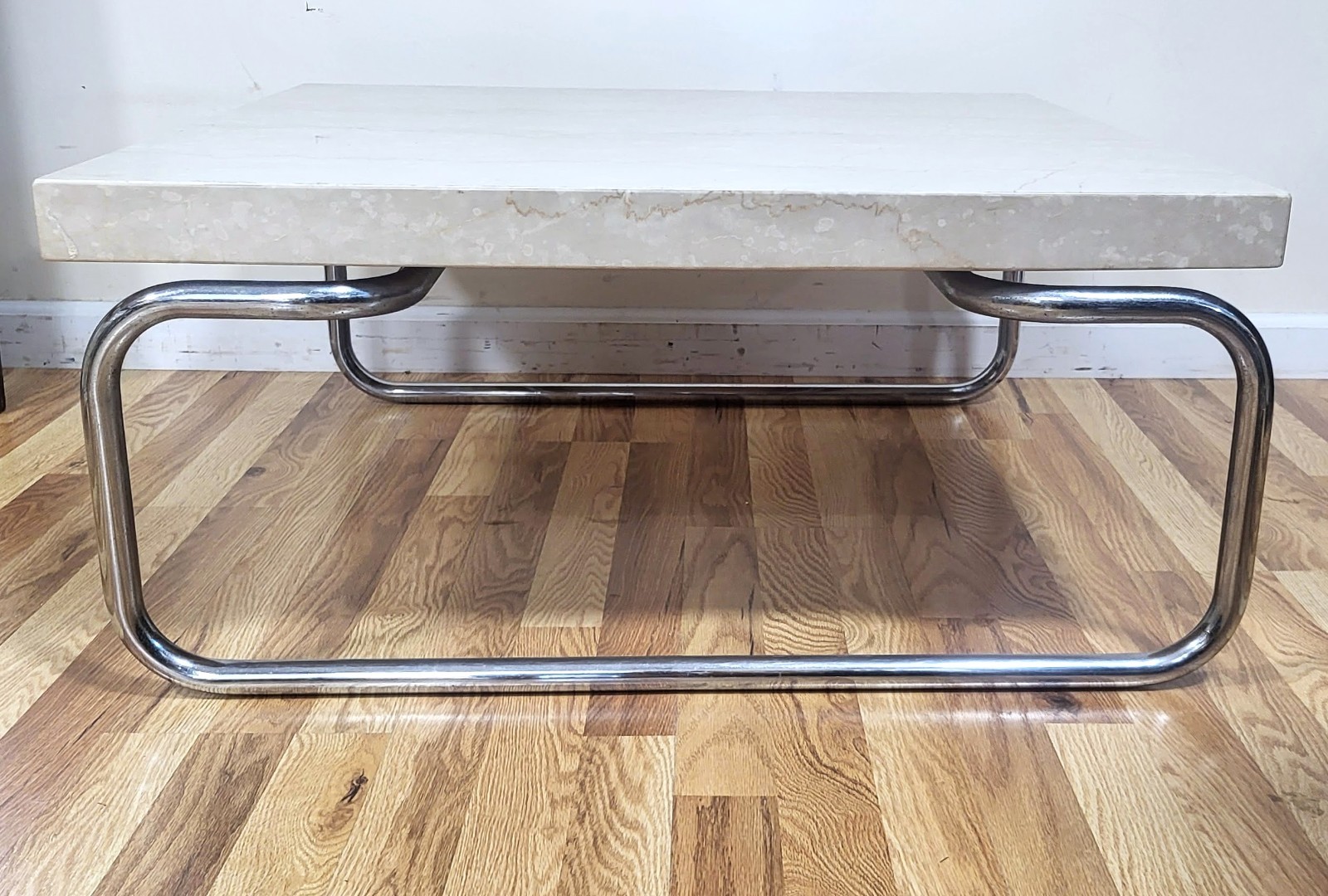 PAIR Vintage M McCARTHY Mid-Century MODERN Chrome & Marble CASSINA COFFEE TABLES