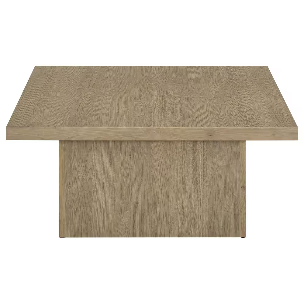 Devar 35.5 In. Square Engineered Wood Cocktail Coffee Table Latte