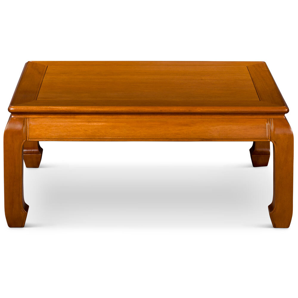 US SELLER – Natural Finish Rosewood Ming Rectangular Chinese Coffee Table