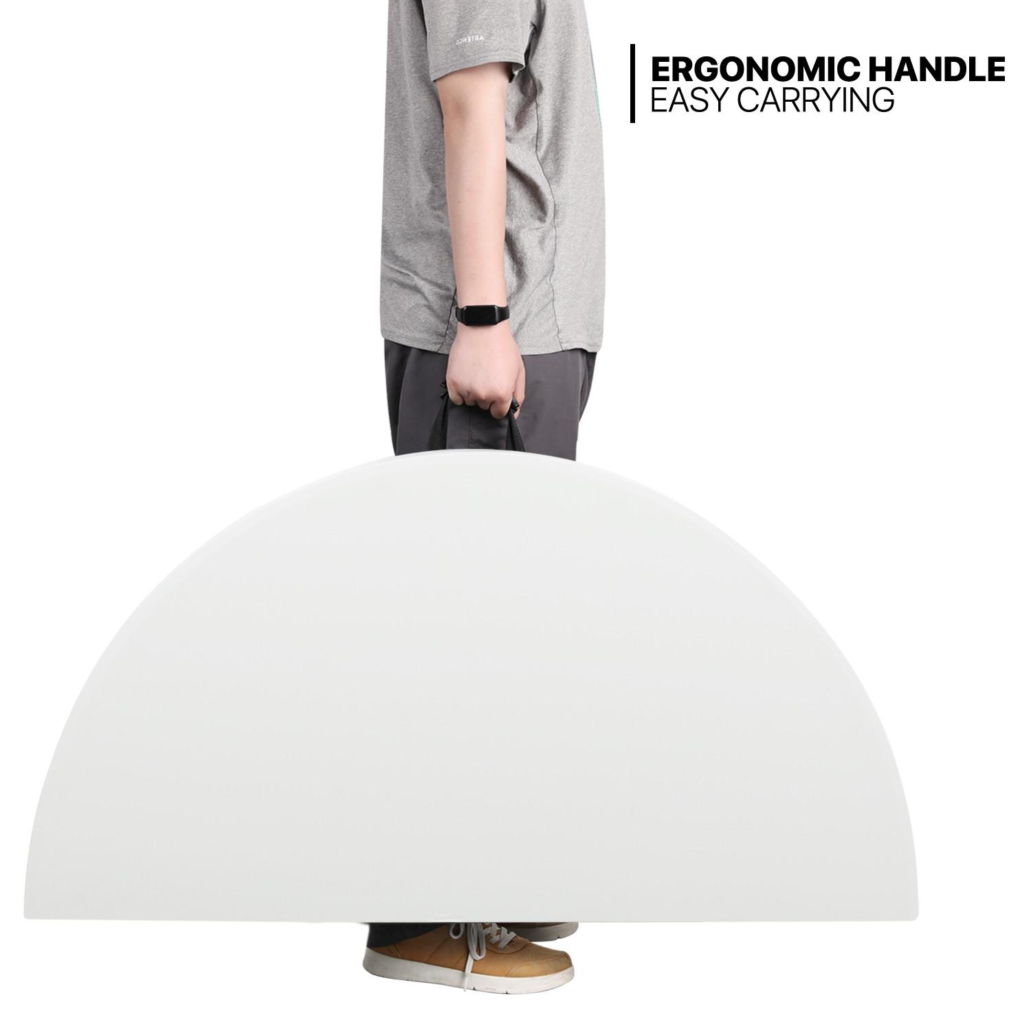 10 Pack White[4 FT FOLDING ROUND TABLE]Home Party Gathering Portable Dining Desk