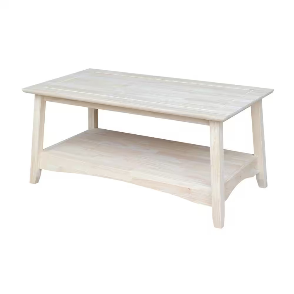 Bombay 39 In. Unfinished Medium Rectangle Wood Coffee Table