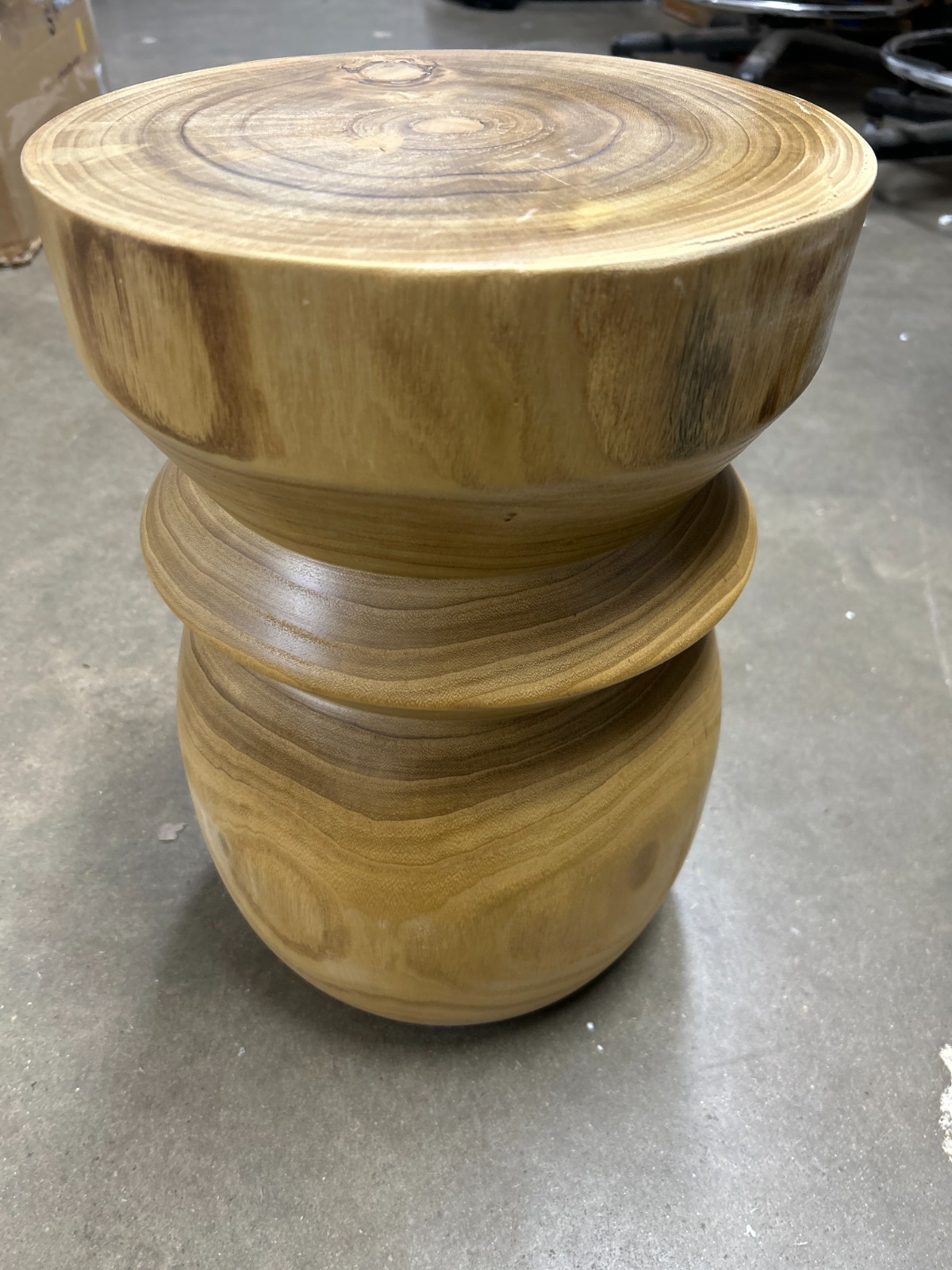 Handcrafted Tree Stump Accent Table 15.75″ H